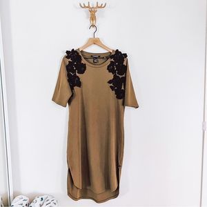 SCOTCH & Soda Women's Olive Green Black Lace Dress Size Medium